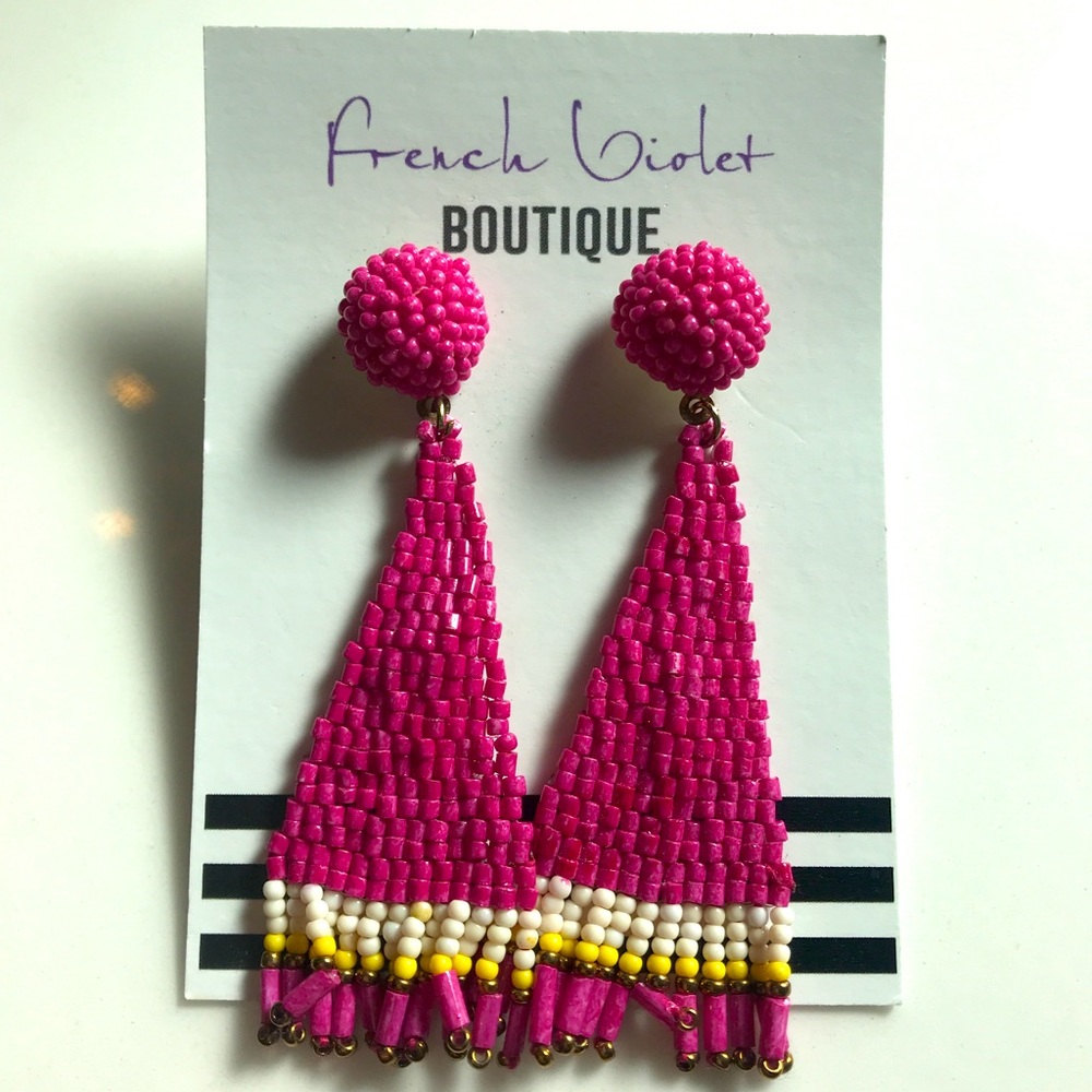 French Violet boutique earrings